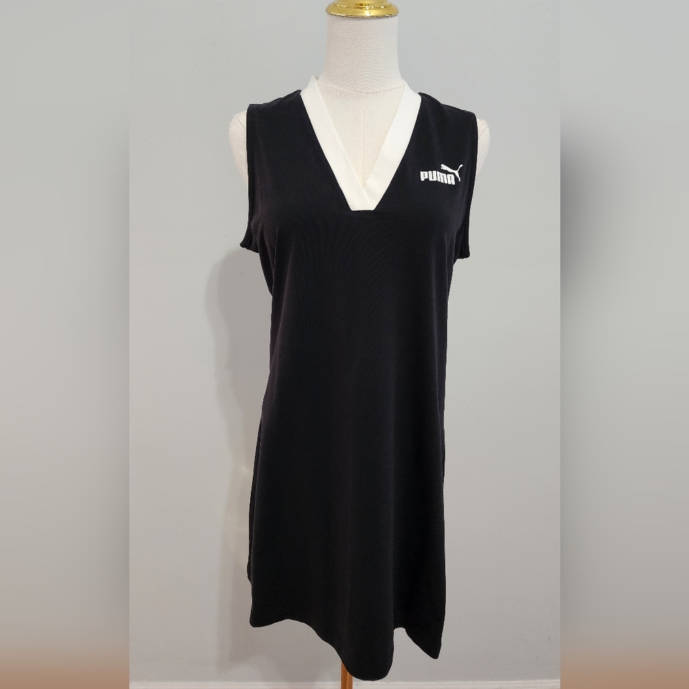 PUMA Athletic Dress Golf Tennis Cotton V-Neck Sleeveless Activewear Size M